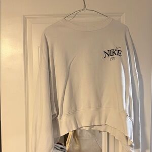 Nike Women's White Asymmetrical Hem Sweatshirt